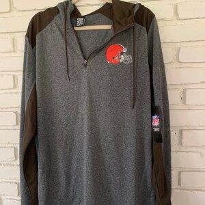 NFL Apparel Cleveland Brown's gray M athletic hoodie NWT
